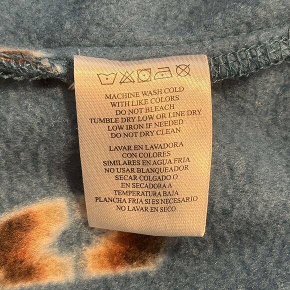 Wrangler As Real As Mens Fleece Pullover Sweater Aztec Geometric Blue SZ 18H(L) - Picture 7 of 9